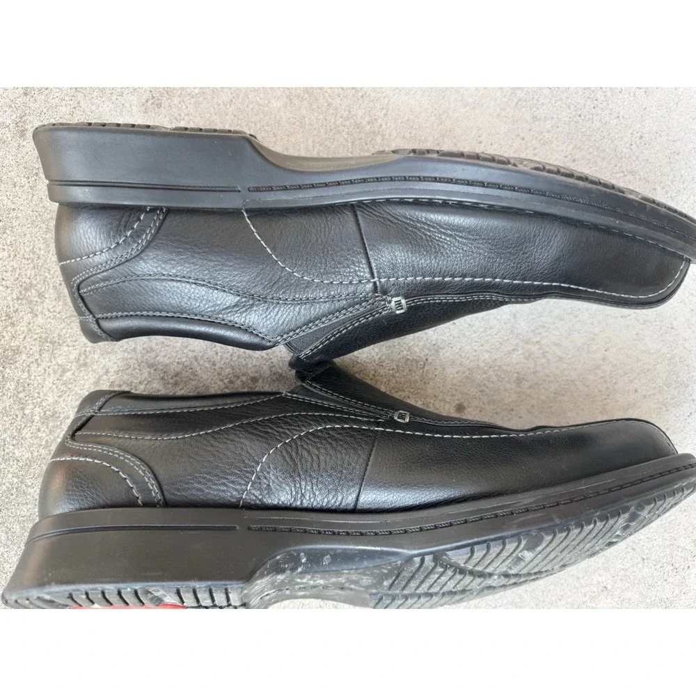 Rockport Men's‎ Loafers 13 Black Pebbled Leather Slip On Comfort Shock Absorbing